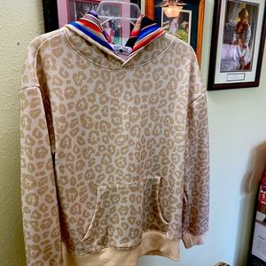 Crazy Train Cheetah print hoodie
